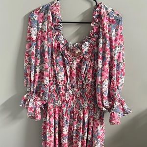 Entro off the shoulder floral maxi dress